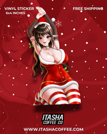 Load image into Gallery viewer, Mokka-Chan Christmas Sticker