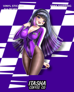 Load image into Gallery viewer, Mokka-Chan Racing Outfit Sticker!