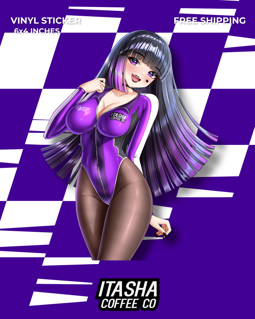 Mokka-Chan Racing Outfit Sticker!